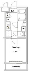 グランヴァン西馬込4 1Kの間取図画像
