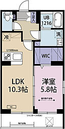Riz Raffine湘南 1LDKの間取図画像