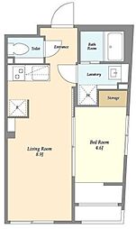 ミリアレジデンス早稲田山吹町 5階1LDKの間取り