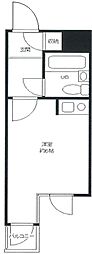 ライオンズマンション上池台第2 3階ワンルームの間取り