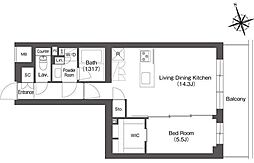 ルーウェ東大泉 3階1LDKの間取り