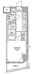 ザ・パークハビオ中野新橋 1Kの間取図画像