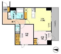 フェリスコート 2LDKの間取図画像