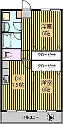 向原マンション 2DKの間取図画像