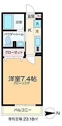 エルスタンザ綾瀬1丁目 1Kの間取図画像
