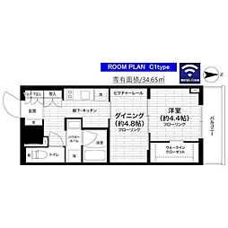 ステージグランデ八王子3 1DKの間取図画像