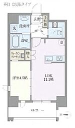 ライトテラス浅草 8階1LDKの間取り