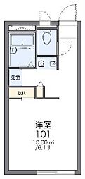 レオパレスルート14 1Kの間取図画像