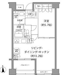 西武池袋線 練馬駅 徒歩5分の賃貸マンション 3階1LDKの間取り