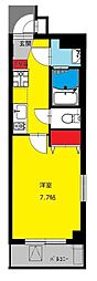 b'CASA両国 1Kの間取図画像