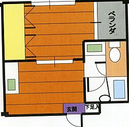 メゾン.デ.ラ.メール 3階1DKの間取り