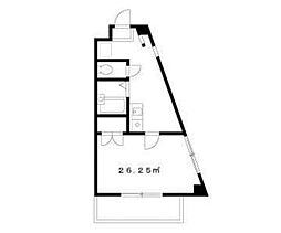 コーポ片山 2階1Kの間取り