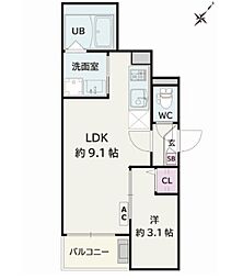 Jack imanariI 1LDKの間取図画像