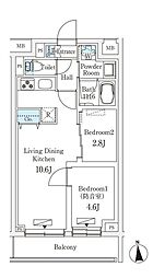 プラネソシエプラス桜台 1階2LDKの間取り
