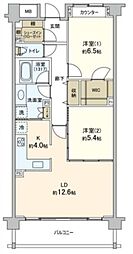 パークハウス鵠沼海岸 2LDKの間取図画像