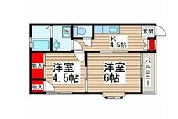 フジハイツ 2Kの間取図画像