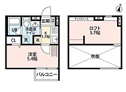 スタジオMARMS相川 1Kの間取図画像