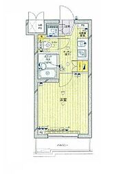 ルーブル早稲田参番館 1階1Kの間取り
