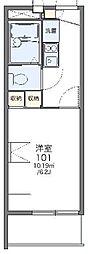 レオパレスクレールSK 1Kの間取図画像