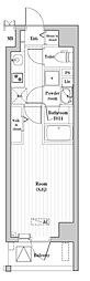 木場ステーションレジデンス 1Kの間取図画像