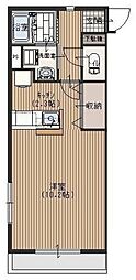 エミネンス三愛 1Kの間取図画像