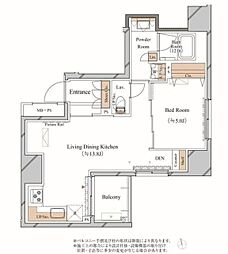 ブランシエスタ上野 7階1LDKの間取り