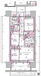 シエリア幕張 3階3LDKの間取り