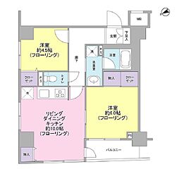 パートナーシップアパートメント 4階2LDKの間取り