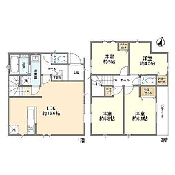 Kolet立川一番町 4LDKの間取り