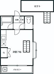 レジェンドハマノ ワンルームの間取図画像