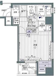 ヴァレッシア錦糸町シティ 1Kの間取図画像