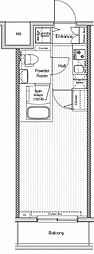 VERXEED阪東橋MAXIV 1Kの間取図画像