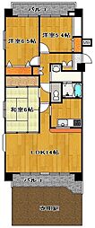 COZY緑が丘B棟 3LDKの間取図画像