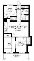 グリーンゲーブル 2階3LDKの間取り