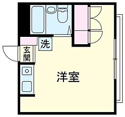 エリア中山 ワンルームの間取図画像