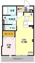 LIFEMENT YP 1階1LDKの間取り