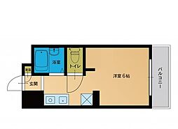 井尻コスモビル 1Kの間取図画像