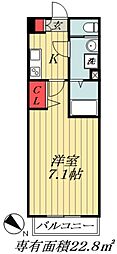 Nステージ西船橋2 1Kの間取図画像