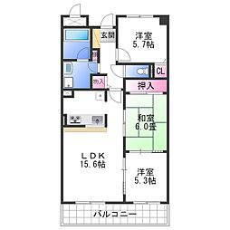 ノイフロイデ 5階3LDKの間取り