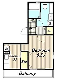 ベルファミーユ 3階1LDKの間取り