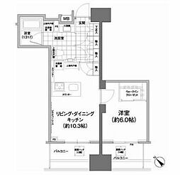 パークハビオ武蔵小山 1LDKの間取図画像