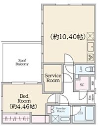 ReveResidence初台 4階1SLDKの間取り
