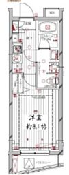 レガリス洗足池 1Kの間取図画像
