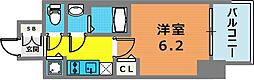 プレサンスジェネ新神戸ステーションフロント 8階1Kの間取り