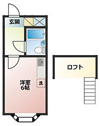 ベルピア馬橋8 ワンルームの間取図画像