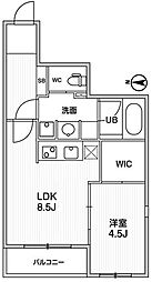 ウィーヴプレイス東高円寺 1階1LDKの間取り