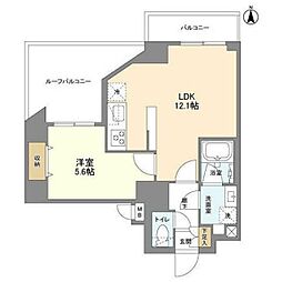 ウェルスクエア錦糸町SOUTH 1LDKの間取図画像