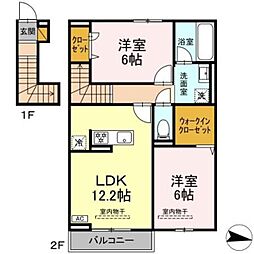 ブラビッシーモ 2LDKの間取図画像
