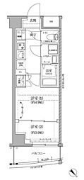 RELUXIA国分寺 2Kの間取図画像