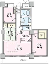ロイヤルパークスタワー南千住 29階3LDKの間取り